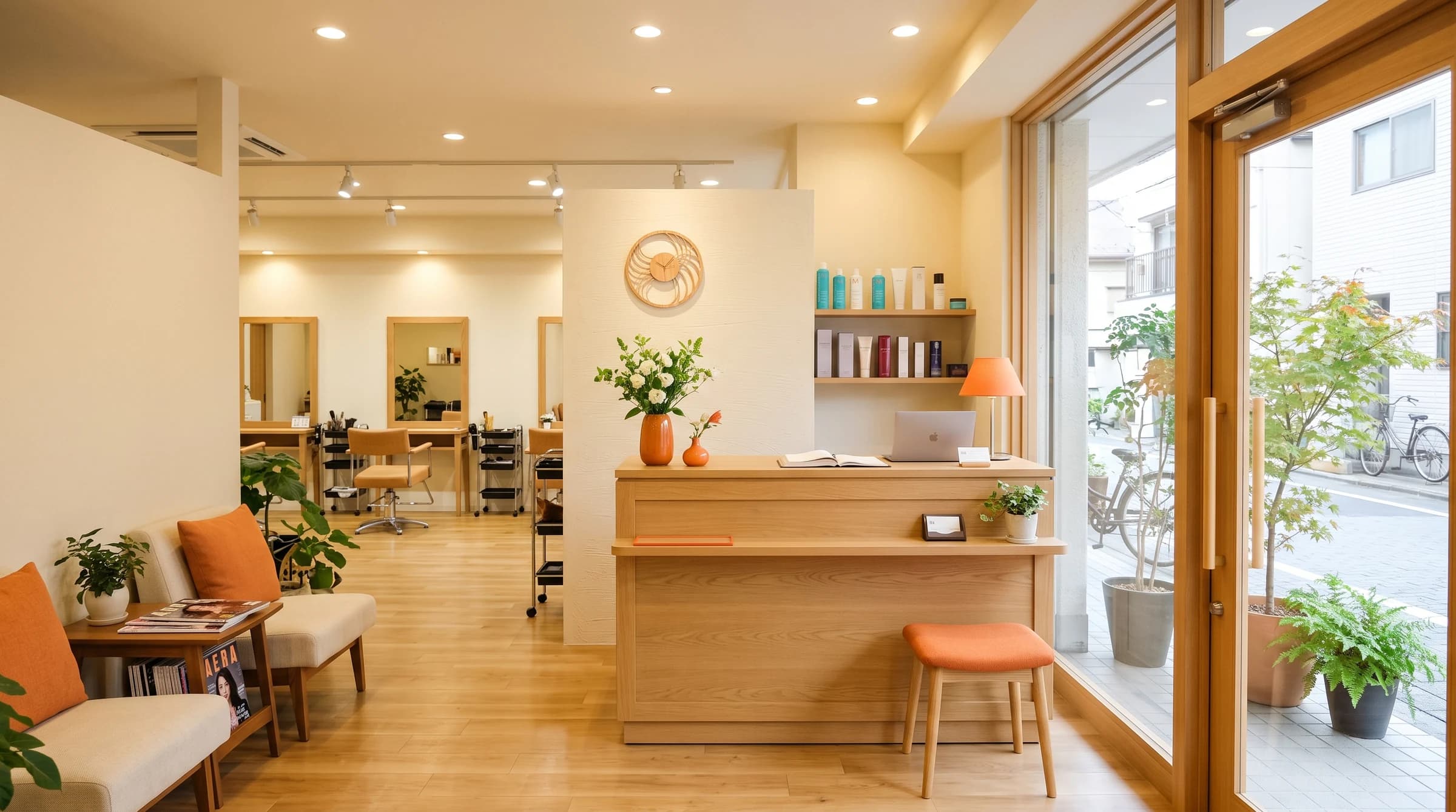 DuOhairの明るい店内エントランス