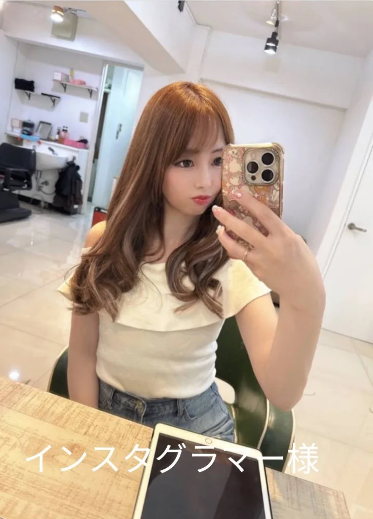 インスタグラマーのお客様のロングヘア